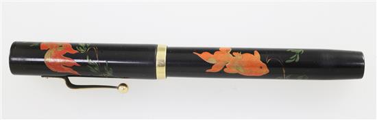 A Namiki pre-Dunhill lacquer fountain pen, 5.25in.